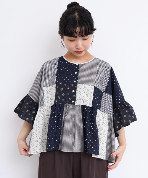☆新品☆l'atelier du savon ブラウス l'atelier du savon（アトリエドゥサボン） ブラウス シャツ handcraft