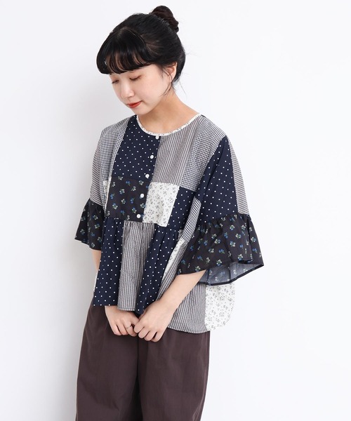 l'atelier du savon（アトリエドゥサボン） ブラウス シャツ little