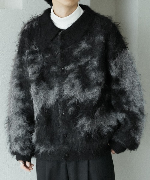 「epnok」 ニットカーディガン MEDIUM ブラック メンズ_画像2