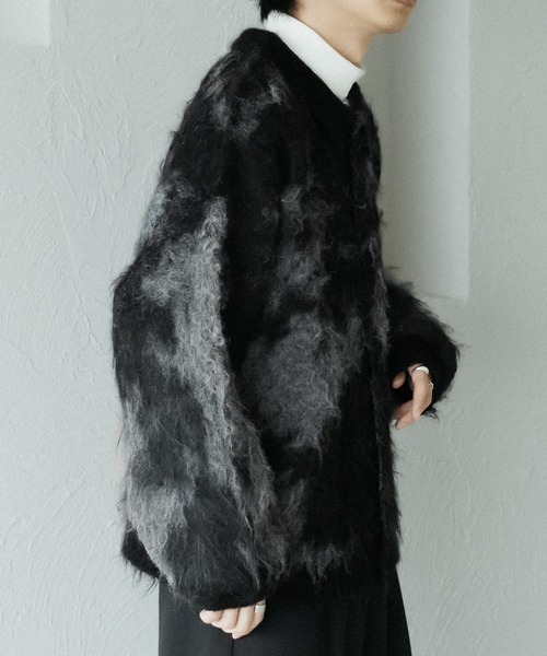 「epnok」 ニットカーディガン MEDIUM ブラック メンズ_画像6