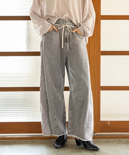 「niko and...」 デニムハーフパンツ MEDIUM インディゴブルー レディース_画像5