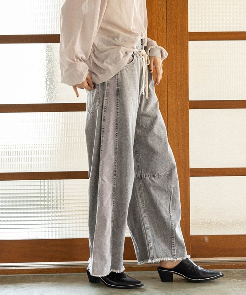 「niko and...」 デニムハーフパンツ MEDIUM インディゴブルー レディース_画像6
