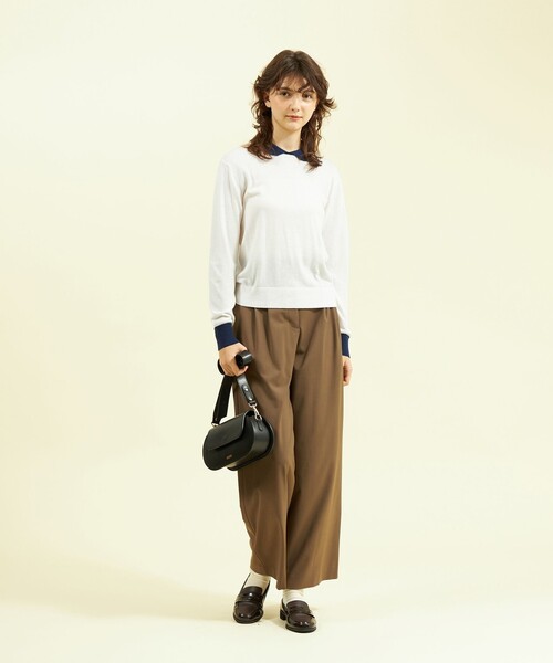 「MACKINTOSH PHILOSOPHY」 長袖ニット 38 ダークネイビー レディース_画像2