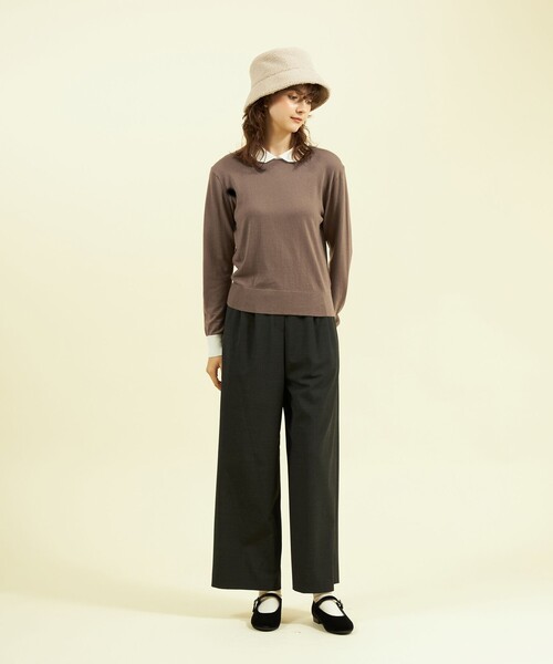 「MACKINTOSH PHILOSOPHY」 長袖ニット 38 ダークネイビー レディース_画像4