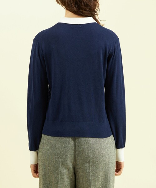 「MACKINTOSH PHILOSOPHY」 長袖ニット 38 ダークネイビー レディース_画像7