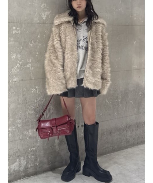 SLY（スライ） ブーツ 「美脚チートブーツ」SQUARE TOE KNEE BOOTS