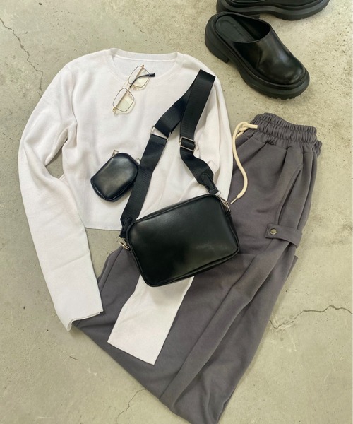 「ISOOK」 イージーパンツ FREE チャコールグレー レディース_画像5