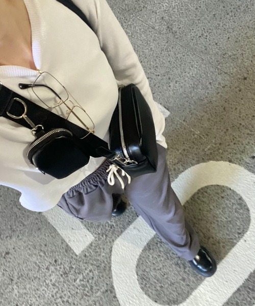 「ISOOK」 イージーパンツ FREE チャコールグレー レディース_画像9