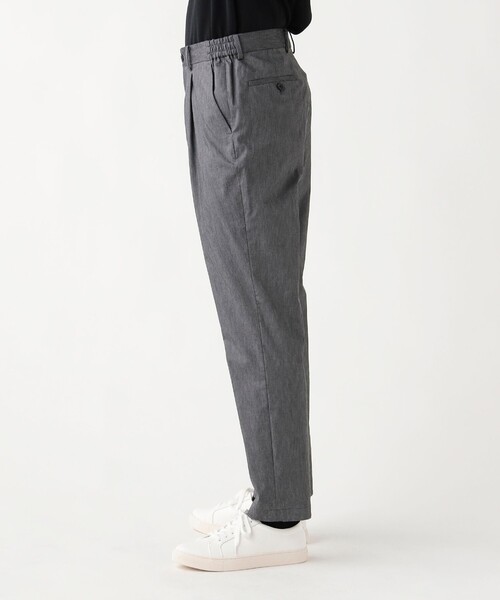 スラックス 麻ブレンド ストレッチ 1プリーツ スラックス 26SS（セットアップ対応） メンズ