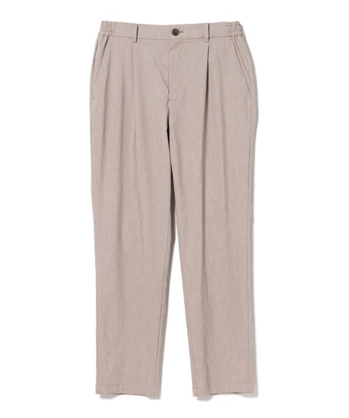 スラックス 麻ブレンド ストレッチ 1プリーツ スラックス 26SS（セットアップ対応） メンズ