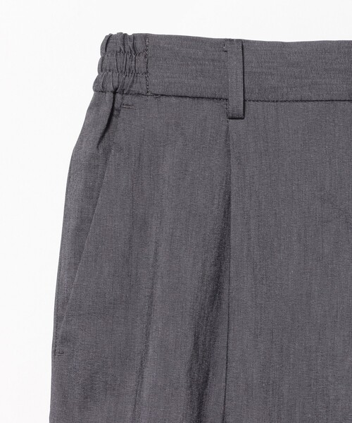 スラックス 麻ブレンド ストレッチ 1プリーツ スラックス 26SS（セットアップ対応） メンズ