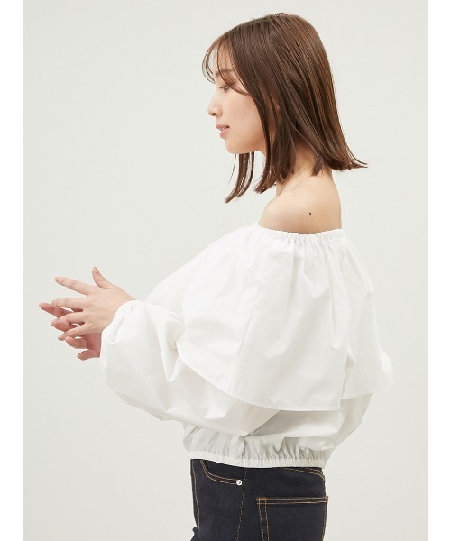 「Mila Owen」 長袖ブラウス 0 ネイビー レディース_画像4