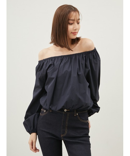 「Mila Owen」 長袖ブラウス 0 ネイビー レディース_画像9