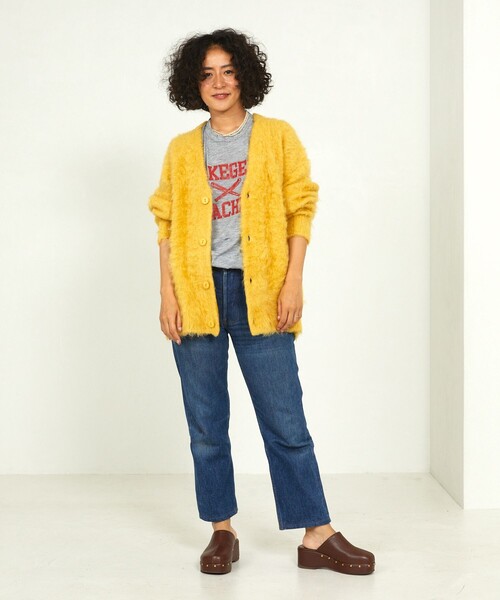「Freada」 ニットカーディガン SMALL ベージュ レディース_画像4