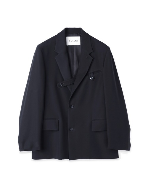 ジャケット テーラードジャケット Dry Double Cloth Slant Belt Tailored Jacket メンズ レディースの画像