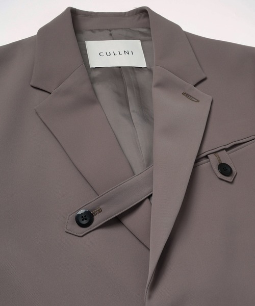 ジャケット テーラードジャケット Dry Double Cloth Slant Belt Tailored Jacket メンズ レディースの画像