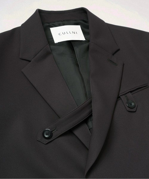 ジャケット テーラードジャケット Dry Double Cloth Slant Belt Tailored Jacket メンズ レディースの画像
