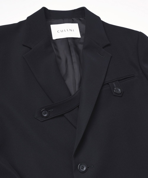 ジャケット テーラードジャケット Dry Double Cloth Slant Belt Tailored Jacket メンズ レディースの画像