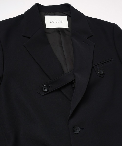 ジャケット テーラードジャケット Dry Double Cloth Slant Belt Tailored Jacket メンズ レディースの画像