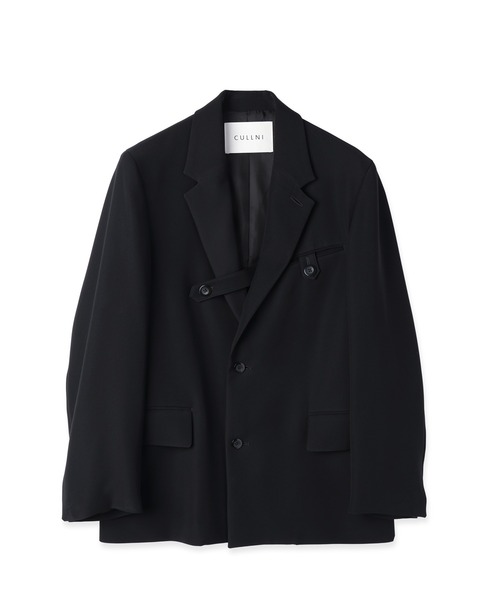 ジャケット テーラードジャケット Dry Double Cloth Slant Belt Tailored Jacket メンズ レディースの画像