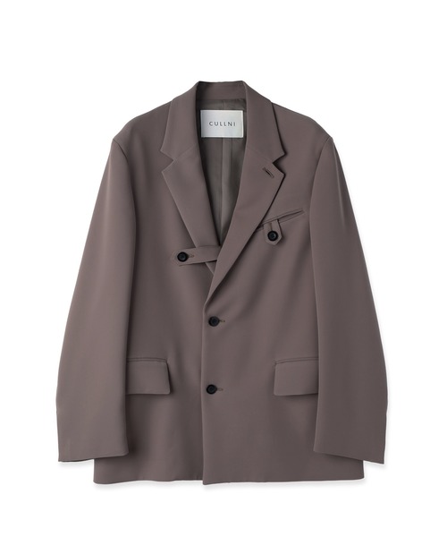 ジャケット テーラードジャケット Dry Double Cloth Slant Belt Tailored Jacket メンズ レディースの画像