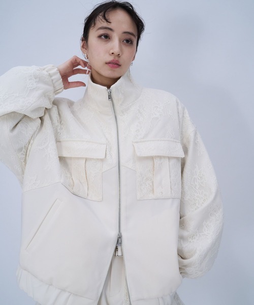 HARE レースデザインミドルブルゾン　ブラック HARE｜レースデザインミドルブルゾン | Rakuten Fashion(楽天