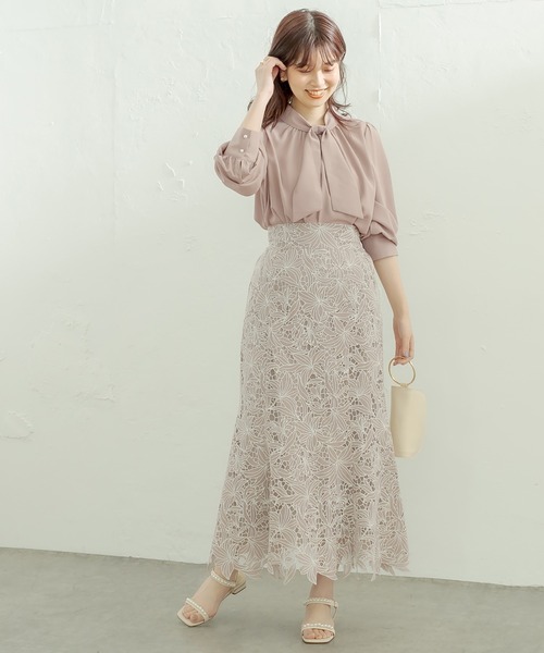 「natural couture」 長袖ブラウス FREE グレイッシュベージュ レディース_画像5