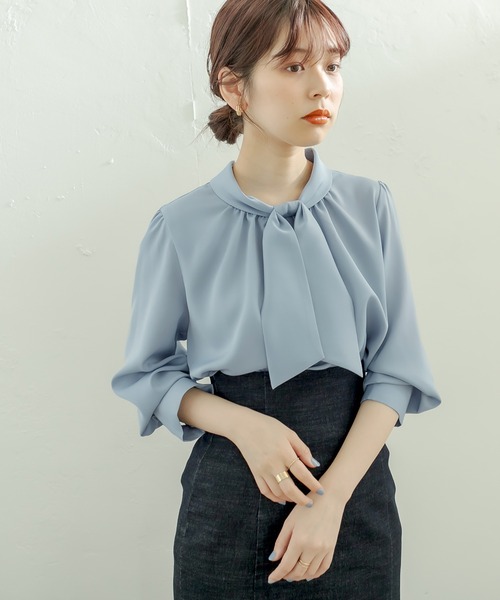 「natural couture」 長袖ブラウス FREE グレイッシュベージュ レディース_画像6