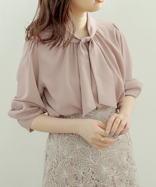 「natural couture」 長袖ブラウス FREE グレイッシュベージュ レディース_画像9