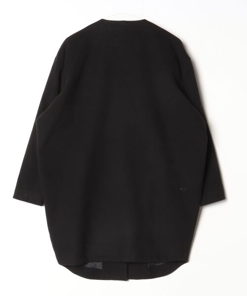 「DETAILS」 ノーカラーコート - ブラック レディース_画像2