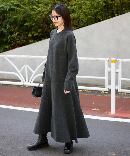 SLOBE IENA（スローブイエナ） ニットワンピース 38 ブラウン 