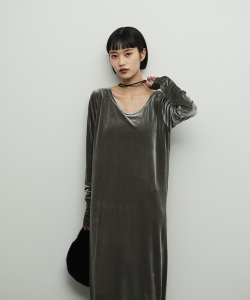 「Shelly island」 長袖ワンピース FREE ブラック レディース_画像2