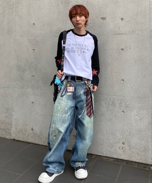 lilful ワイドパンツ ジーンズ 「26年春夏新作」ネクタイデザイン