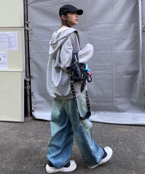 lilful ワイドパンツ ジーンズ 「26年春夏新作」ネクタイデザイン