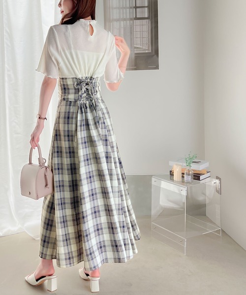 「mily bilet」 半袖ワンピース X-LARGE ブラック レディース_画像3