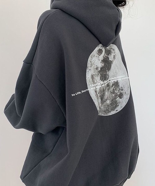 「SHEENA」 プルオーバーパーカー M チャコールグレー レディース_画像7