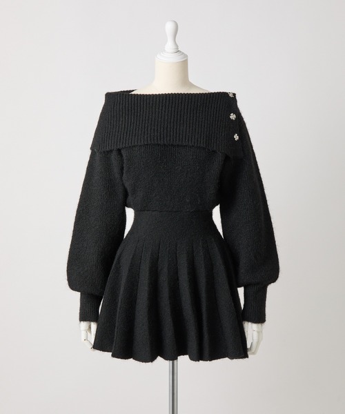 「one after another NICE CLAUP」 ニットワンピース MEDIUM 杢グレー レディース_画像7