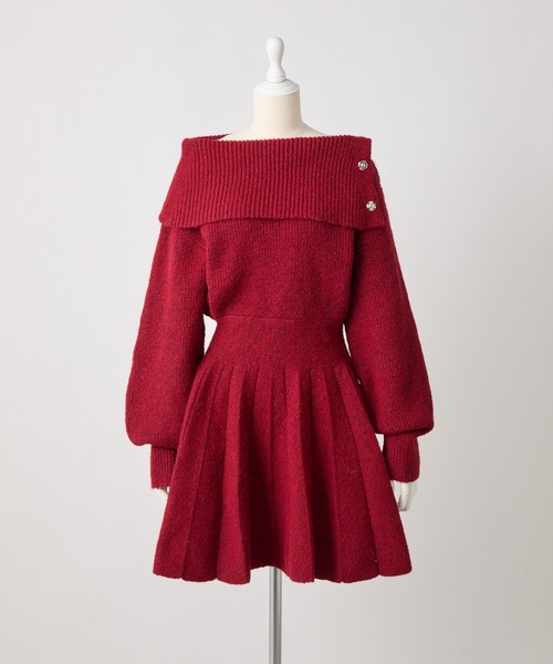 「one after another NICE CLAUP」 ニットワンピース MEDIUM 杢グレー レディース_画像8