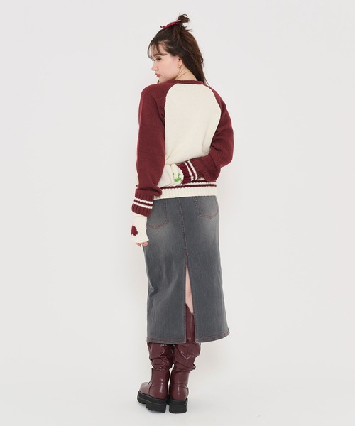 「TINA：JOJUN」 長袖ニット M レッド レディース_画像9