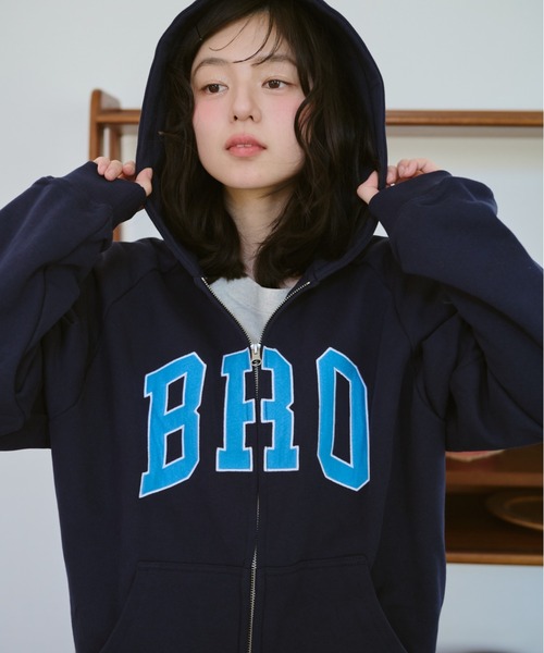 BROKEN BASE（ブロークンベース） パーカー BRO Double-Zip Hoodie