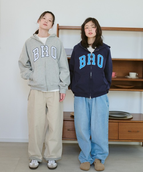 BROKEN BASE（ブロークンベース） パーカー BRO Double-Zip Hoodie
