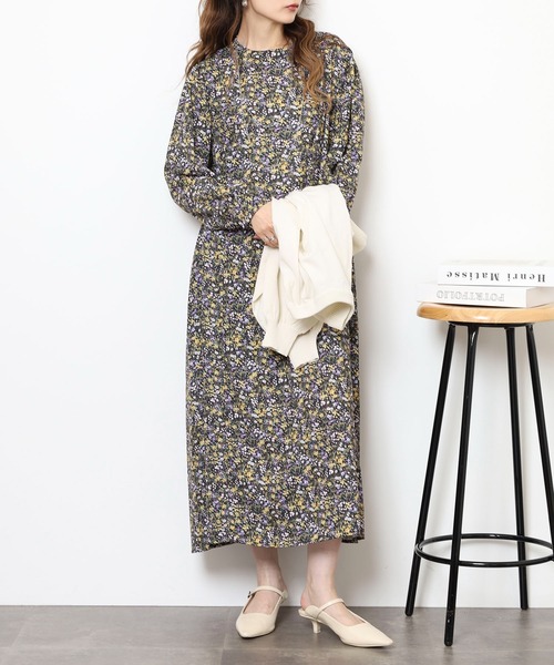 「Anna Nicola」 長袖ワンピース 38 ダークブラウン レディース_画像3