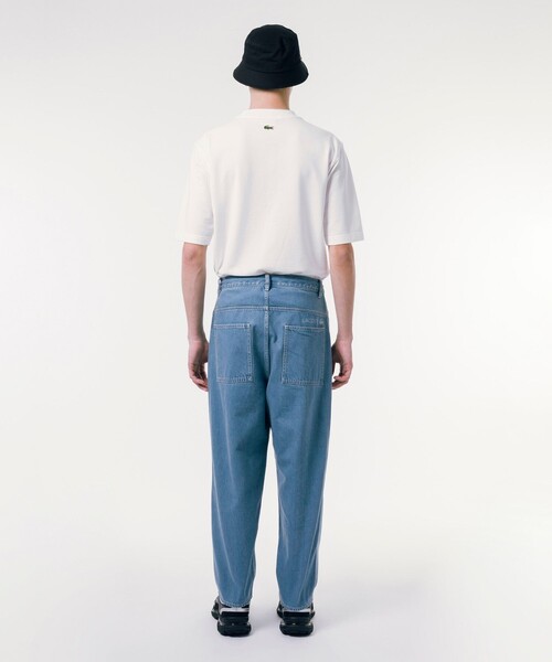 「LACOSTE」 デニムパンツ 42 ブラック メンズの画像