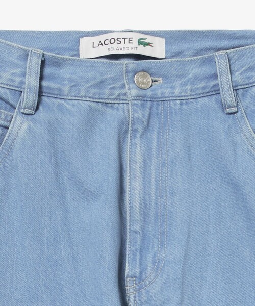 「LACOSTE」 デニムパンツ 42 ブラック メンズの画像
