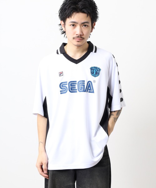 【中古】Mサイズ　FILA ヘリテージストライプ　ヴィンテージ　テニスウェア FILA HERITAGE（フィラヘリテージ） tシャツ FILA HERITAGE SEGA V