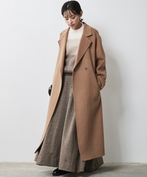 「CHIC STYLE」 フレアスカート 3L ブラウン レディース_画像6