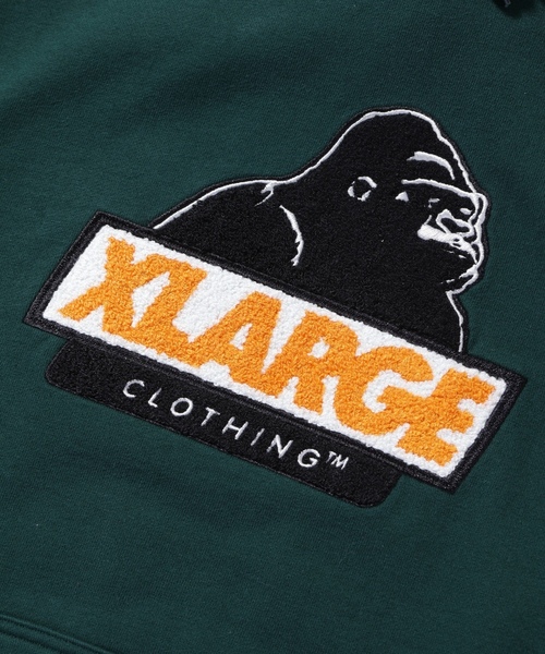 「XLARGE」 プルオーバーパーカー X-LARGE グリーン メンズ_画像3