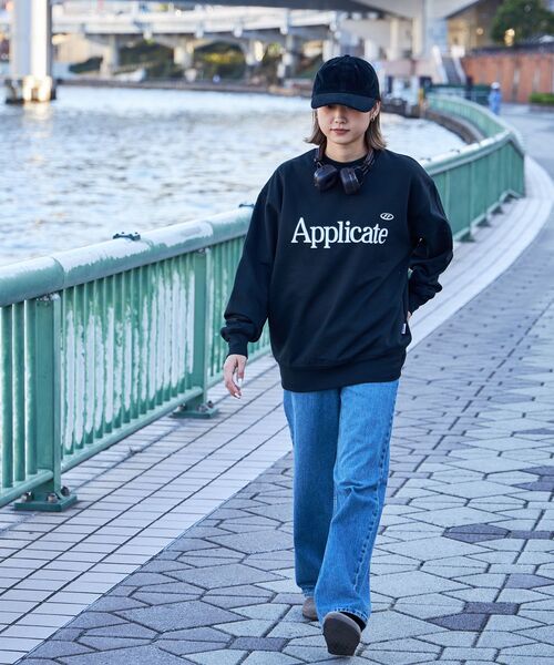 「FFEIN」 スウェットカットソー SMALL ネイビー メンズ_画像3