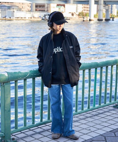 「FFEIN」 スウェットカットソー SMALL ネイビー メンズ_画像7