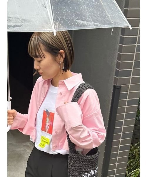 「styling/」 長袖シャツ ONE SIZE オレンジ レディース_画像4